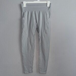 Gray High-Waisted Leggings